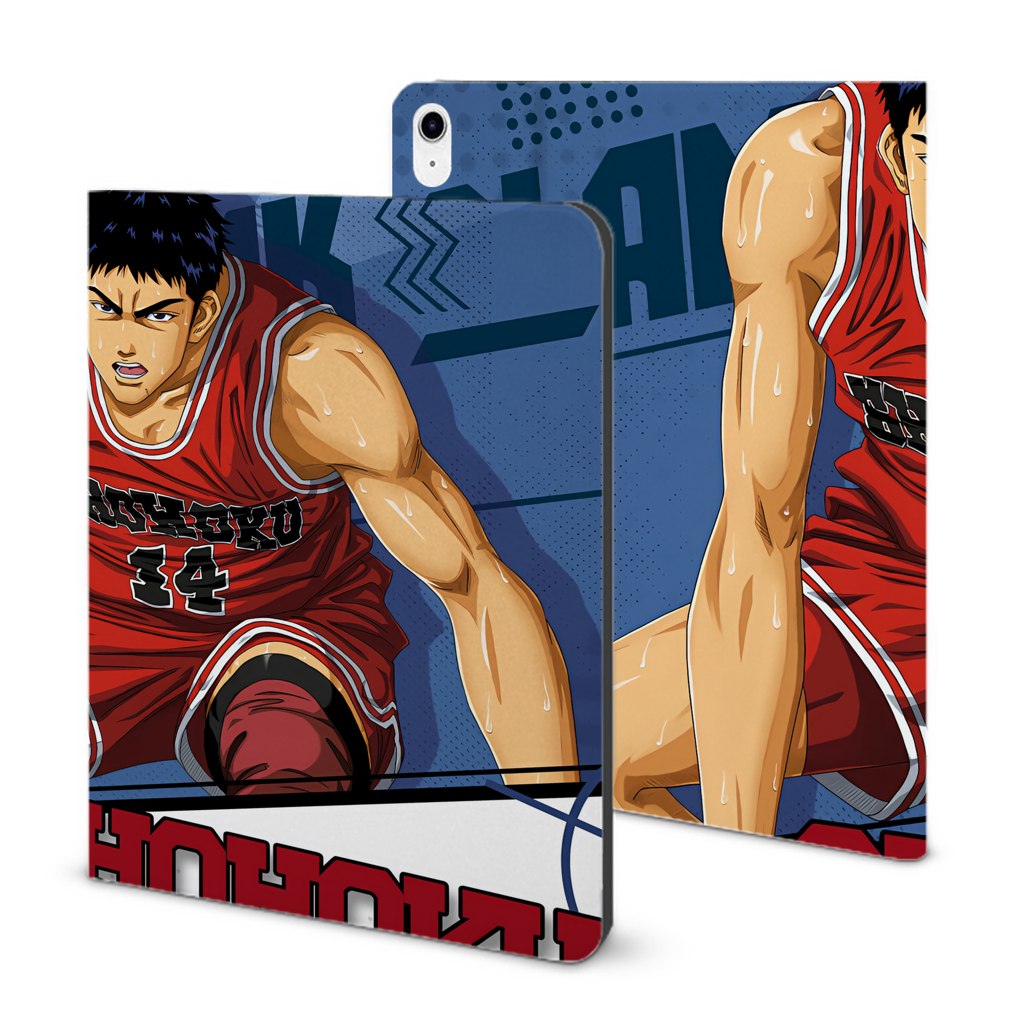 （画像用） SLAM DUNK／スラムダンク IPad ケース ブック型 PUレザー TPU 耐衝撃 軽量 薄型 ペン収納なし 全面保護 IPad 各モデル対応
